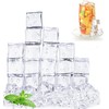 Heatunk 50-Piece Set of Clear Acrylic Fake Ice Cubes: 0.07in