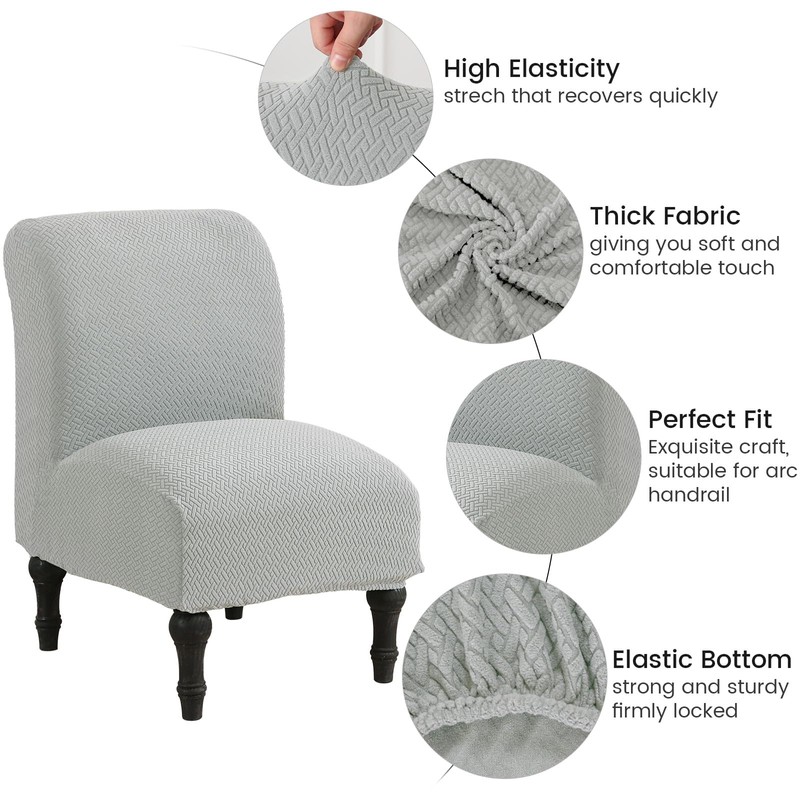 MIFXIN - Funda elástica de punto para silla sin brazos,