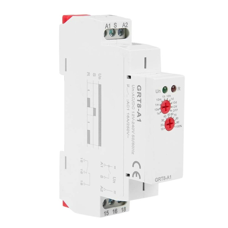 Oumefar Mini Power On Delay Relay AC/DC 12V~240V GRT8-A1 Time