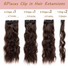 Clip in Hair Extensions for Women 6PCS Clip 220g Ins