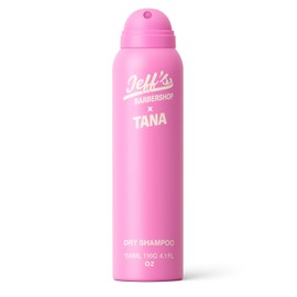 Jeff's Barbershop x Tana Mongeau Dry Shampoo, Clear Dry Shampoo Hair Spray, No White Residue, Talc Free, All Hair Types, 4.1 fl oz