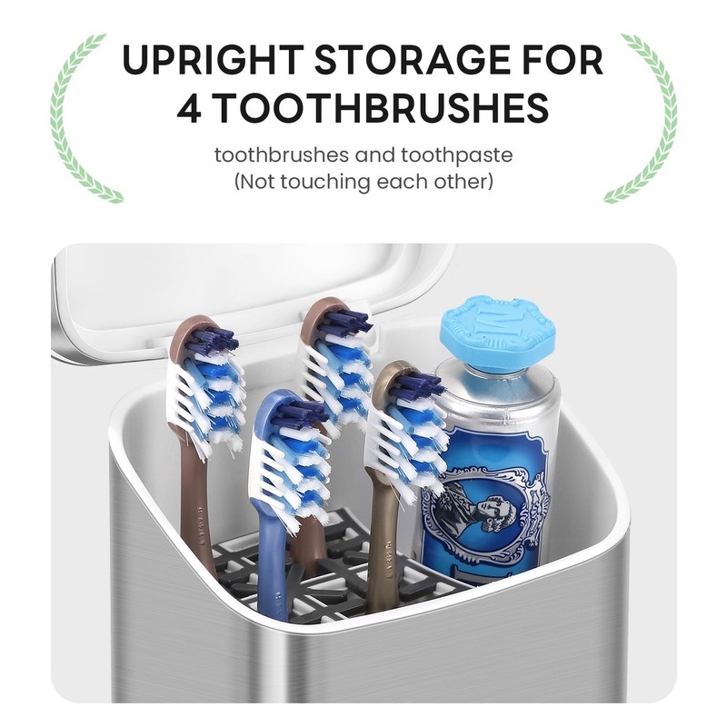 Toothbrush Holders with Cover - 5 Slots Tooth Brush Holder