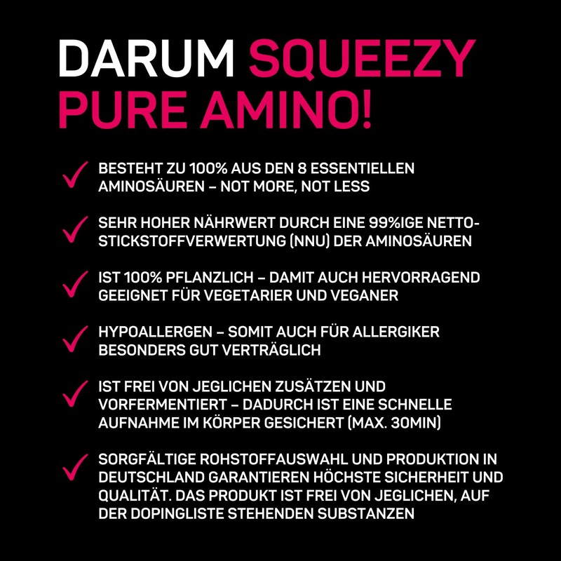 Squeezy 100% Pure Amino Powder | Protein Powder | 8