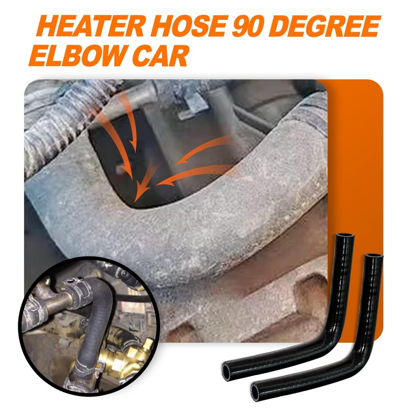 2Pcs 5/8'' (16mm ID) 90 Degree Elbow Heater Hoses