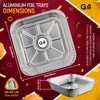 G4GADGET 10 Pack Aluminium Foil Baking Trays - 20x20cm Square