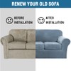 H.VERSAILTEX Velvet 4 Piece High Stretch Sofa Slipcover Cover Furniture