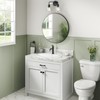 KRAUS Elavo 22 in. Oval Porcelain Ceramic Self-Rimming Drop In