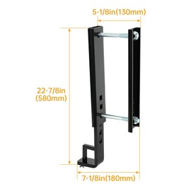 KUAFU Adjustable Weight Distribution Hitch Bracket Support Compatible with 3''-8'' Trailer Frame, Equalizer Hitch Weight Distribution System, Complete for 6k-14k lbs, Steel Powder Coated 2Pcs