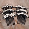EZ PEACH Rhinestone Hair Comb Pearl DE Ball Wrap Comb