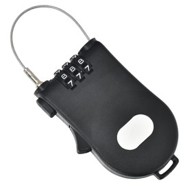 Fkstyle Bicycle Wire Lock, Lightweight, Retractable 3.3 ft (1 m), Key, Padlock, 3-Digit Dial, Small, Anti-Theft, Bicycle Parking, Car