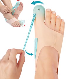 Tech Love Hallux Valgus Corrector, Hallux Valgus Socks, Bunion Relief Non-Slip Heel Strap, Washable, Unisex, 1 Pair