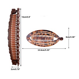 Banana Hair Clip 4 Pieces Banana Fish Hair Clips for Women Banana Clip Double Comb Long Hair Clips Ponytail Hair Comb Banana Hair Comb for Thick Hair Slides and Clips for Women Fine Hair