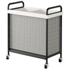 WOWLIVE Rolling Laundry Hamper 2 Section, 100L Laundry Basket with