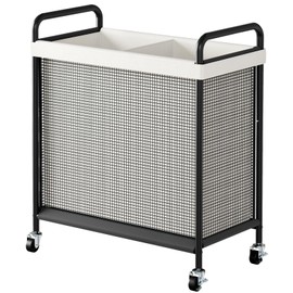 WOWLIVE Rolling Laundry Hamper 2 Section, 100L Laundry Basket with Wheels
