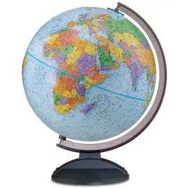 Globemaster Globo Terráqueo Azul Didáctico 30.5cm Con Relieve Montañas