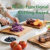 Bamboo Cutting Board, Wooden Cutting Boards for Kitchen with Double