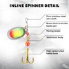 SF Fishing Lure Spinner Baits with Treble Hooks for Bass