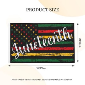 Grunge Juneteenth Flag African 3x5 Ft Indoor Outdoor Decor Banner Flags For Garden Yard Car Outside Decoration