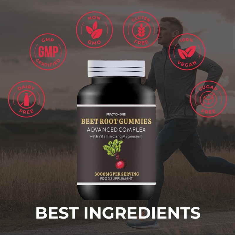Beetroot Gummies - 3000mg - 5:1 Extract - 120 Gummies