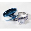ringheart 2 His and Hers Ring Couple Rings White Gold