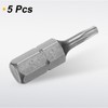 HARFINGTON 5pcs T9 Torx Screwdriver Bit 1/4" Hex Shank 25mm/1"