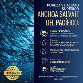 Omega 3 Diamond Forte 2000mg Aceite Anchoa  Máxima Pureza Diamante Platinum  Epa Dha - Tg  Oby Suplemento Omega Tres Fish Oil  Vitaminas Mujer Hombre 