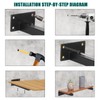 HSEAMALL 4PCS Shelf Brackets Heavy Duty Floating Shelf Brackets 6