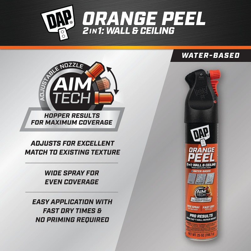 DAP Spray Texture Orange Peel Water Based 2n1 Wall &