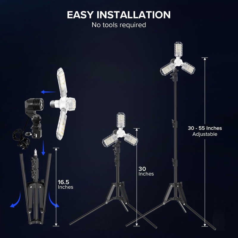 SANSI 300 Watt Equivalent LED Work Light, 3300LM 5000K Portable