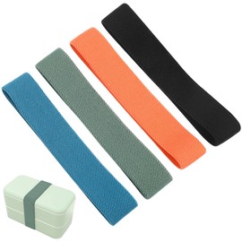 ABOOFAN 4Pcs Lunch Box Bands Straps Lunch Container Elastic Band for Picnic Camping Travel