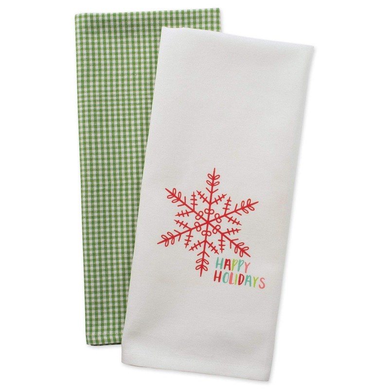 DII Christmas Tea Towels Decorative Kitchen Dish Towel Set, 18x28,