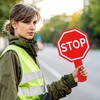 Shimmeroo 2Pcs Stop and Go Sign with Handle,Mini Double Sided