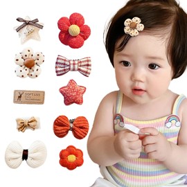 Set of 10 Baby Hair Clips for Infants and Children, Hairpins, Bangs Clips, Hair Accessories, Side Clips, Hairpins, Cute and Stylish, for Girls, Birthday Present (Type B)