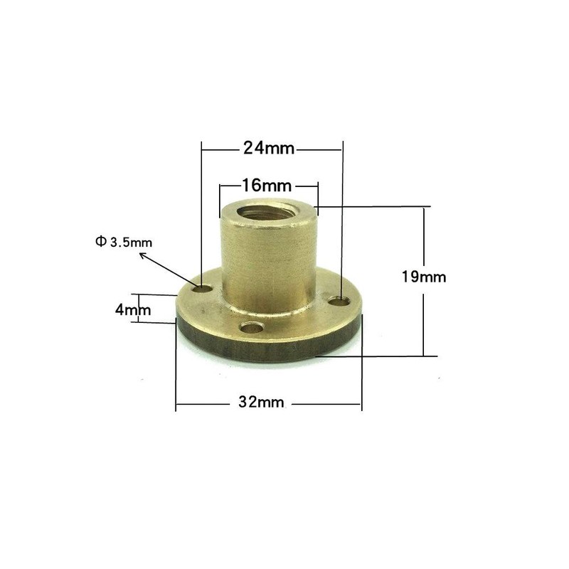 ReliaBot 300mm T10 Tr10x2 Lead Screw and Brass Nut Kit