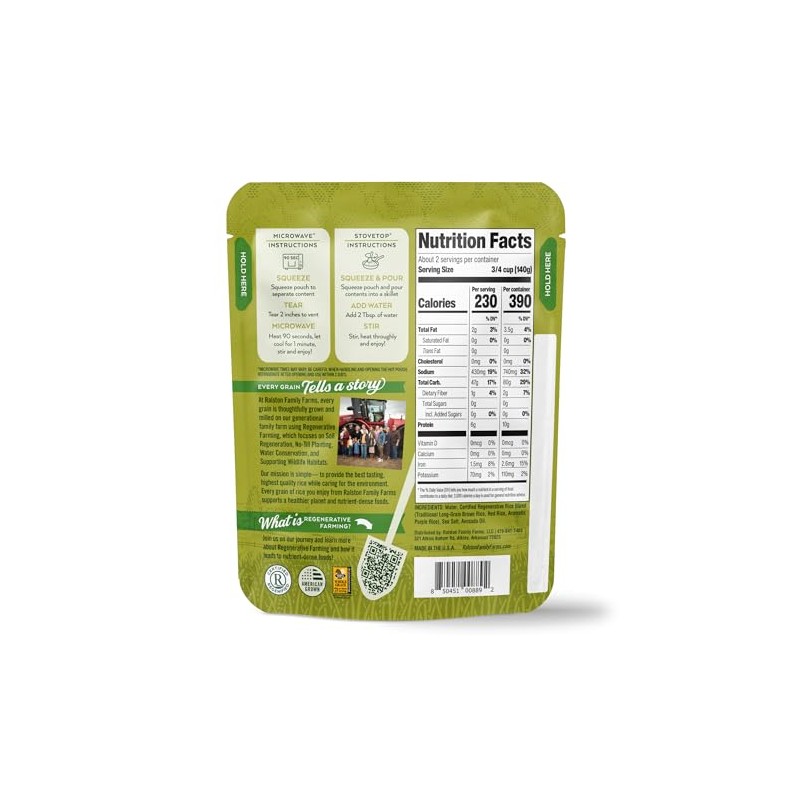 Ralston Family Farms Nature's Blend Rice, 8.5 OZ, Ready in
