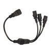 IEC 320 C14 to 3 X C13 Power Cable Universal