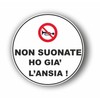 AMA SHOP Adesivo Sagomato divertente Non suonate ho già l'