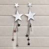 Meteor Star Pendant Tassel Earrings Long Dangle Drop Earrings Gold