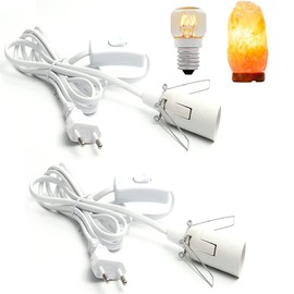 LongZYU LongZYU 2 pieces cable with switch for salt lamp lamp holder E14 with 1.8 m lamp cable with switch EU plug salt lamp holder insulation salt lamp cable salt lamp holder switch white?