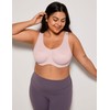 SYROKAN Women's Max Control Solid High Impact Plus Size Underwire