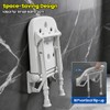 Asiento de ducha plegable montado en la pared