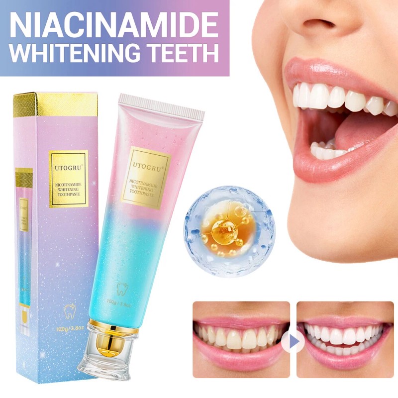 Nicotinamide Radiant Whitening Toothpaste Protect Tooth Enamel Fresh Breath 100g