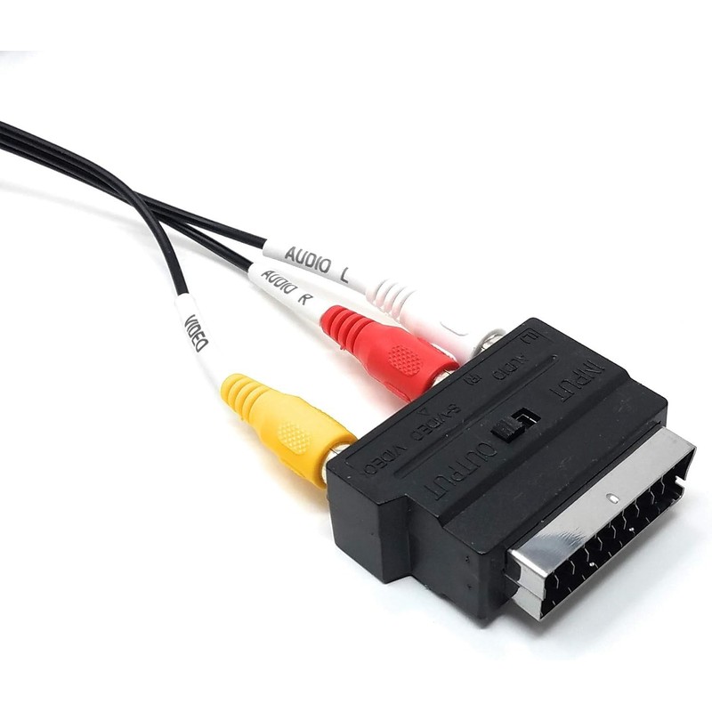 AYMBH Switchable RGB SCART to 3 x RCA (Phono) &