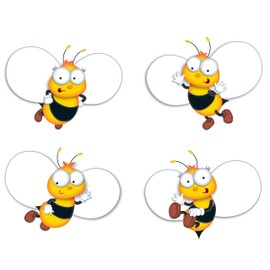 Carson Dellosa Buzz-Worthy Bees Cut-Outs—Bumble Bee Decorations for Bulletin Boards, Parties, Nametags, Invitations, Locker and Cubby Labels, Classroom Décor (45 pc)