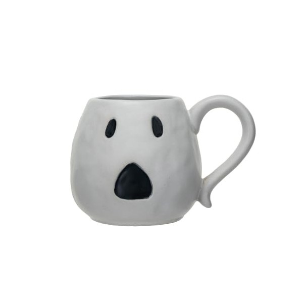 16 oz. Debossed Stoneware Ghost Shaped Mug (Each One Will