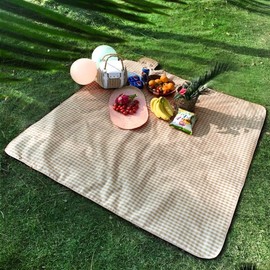 Classic Check Waterproof Picnic Mat for Camping & Outings Mat 4ea