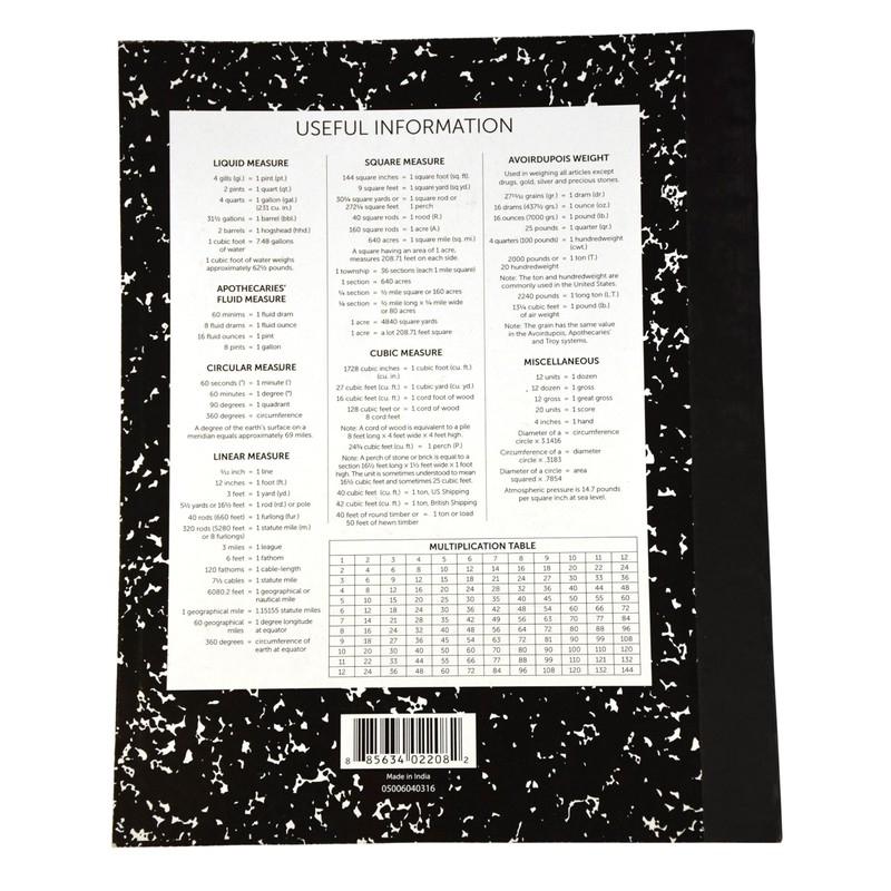 School Smart Flexible Cover Ruled Composition Book, 48 Sheets, 9-3/4