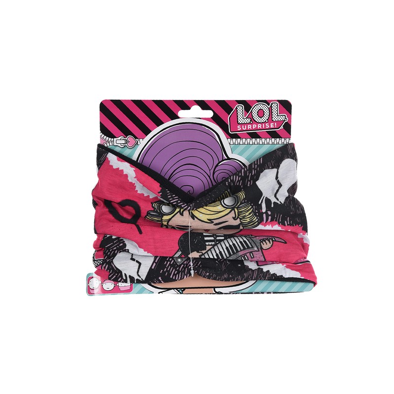 L.O.L. Surprise! Children's Girls' Snood Scarf Loop Bandana, black