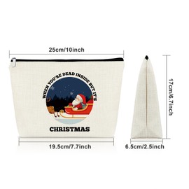 Sazuwu Funny Christmas Gifts for Women Makeup Bag Christmas Keepsake Gifts Friendship Gifts for Women Friends Travel Cosmetic Bags Christmas Accessories for Women Travel Pouch for Toiletries