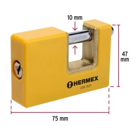 Hermex COR-75ZP Anti-lever lock 75 mm metal body